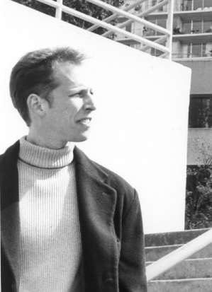 Randy Loveridge in a black-and-white character portrait